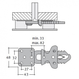 Connectors for upholstered elements