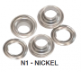 PLAIN RIM GROMMETS AND WASHERS (Nickel color)