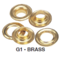 PLAIN RIM GROMMETS AND WASHERS (brass color)
