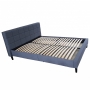 Wooden slatted metal bed frame with headboard (20 rows of BIRCH Slats)