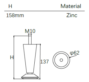 Reguliuojama baldinė kojelė