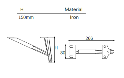 Juoda baldinė kojelė