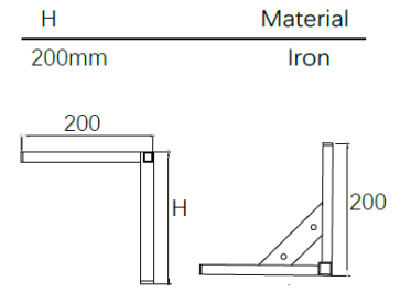 Juoda baldinė kojelė