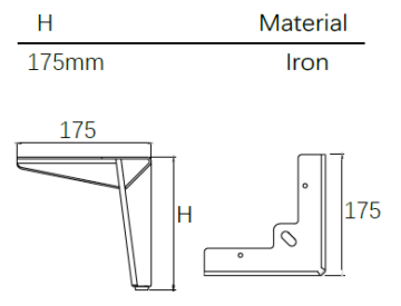 (K0031 BL) Juoda baldinė kojelė