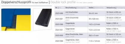 Double lock profile