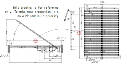 Slatted bed frame - DISASSEMBLED (20 rows of BIRCH Slats)
