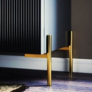 Metalinė auksinė baldinė kojelė
