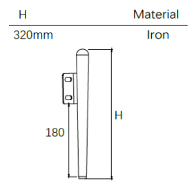 Juoda baldinė kojelė