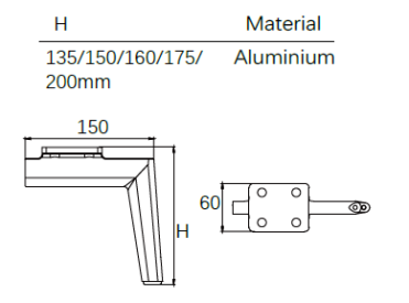 Juoda baldinė kojelė