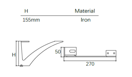 Set of black furniture legs